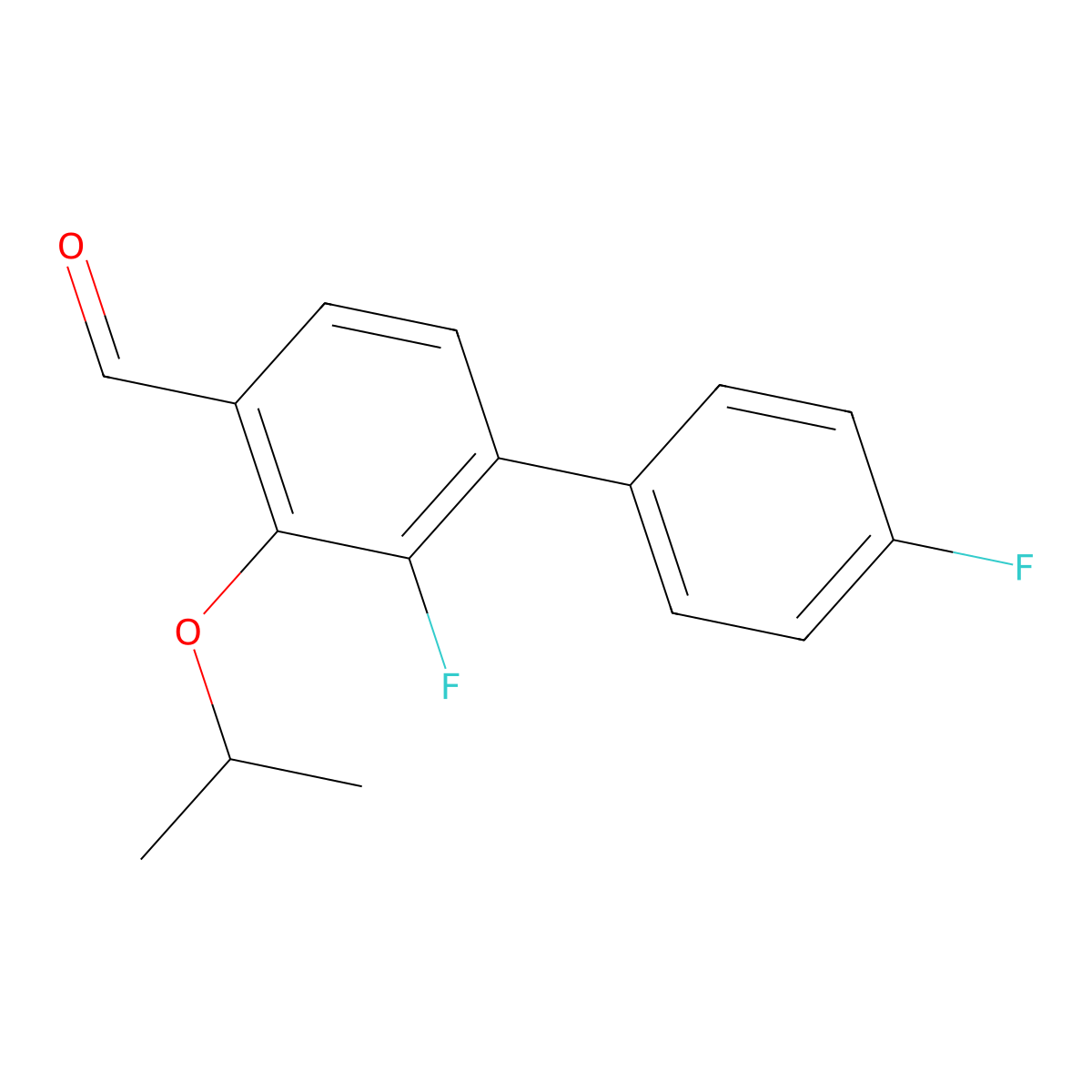 2,4'-Difluoro-3-isopropoxy-[1,1'-biphenyl]-4-carbaldehyde molecular structure, CAS 1956335-19-5