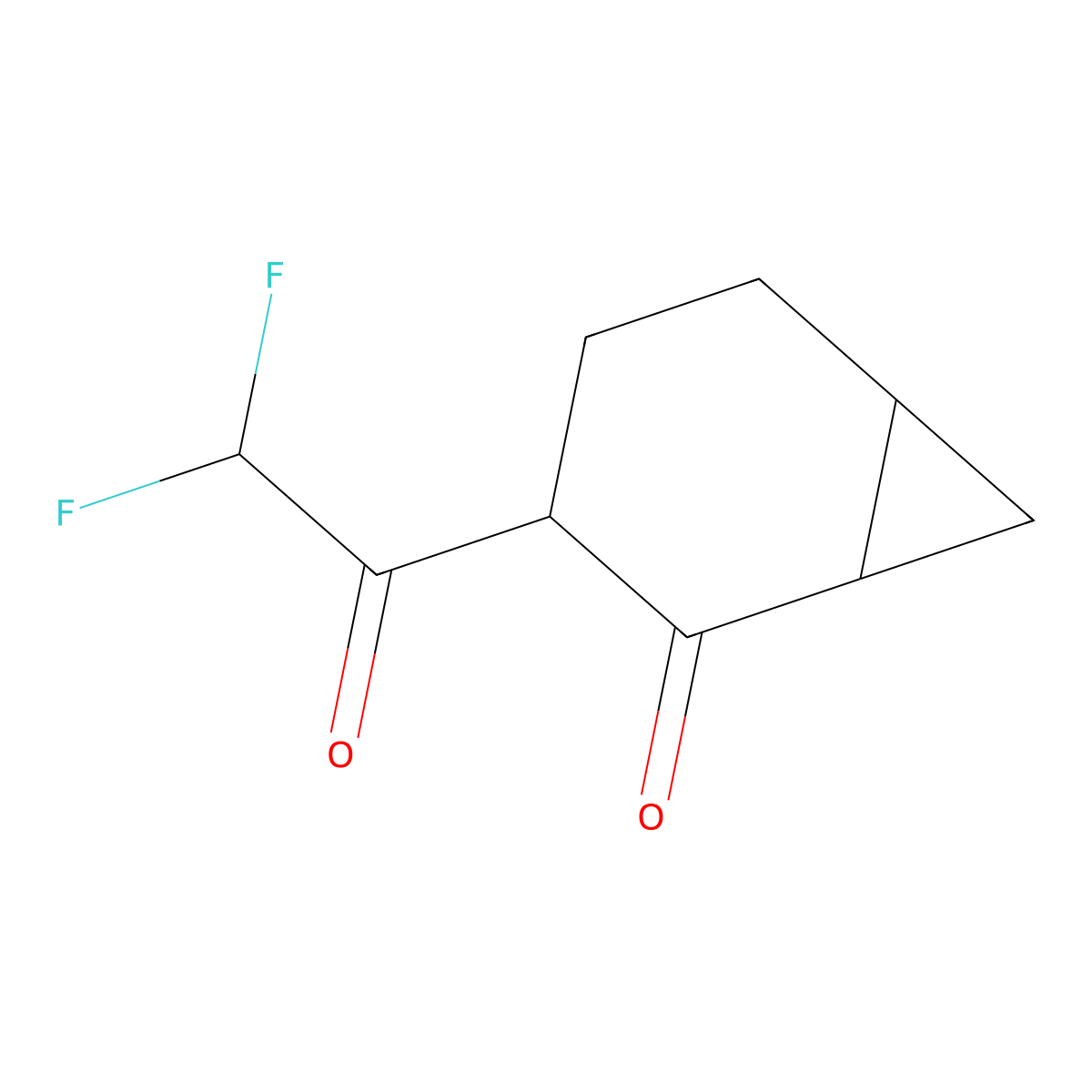 3-(2,2-Difluoroacetyl)bicyclo[4.1.0]heptan-2-one molecular structure, CAS 1956335-29-7
