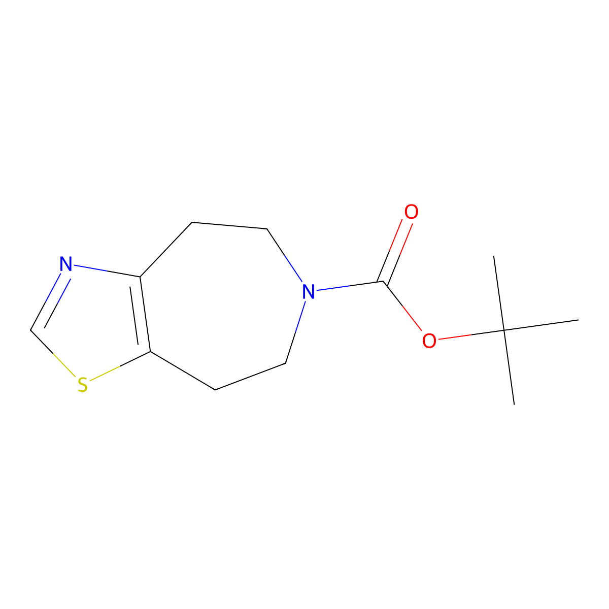 tert-Butyl 7,8-dihydro-4H-thiazolo[4,5-d]azepine-6(5H)-carboxylate molecular structure, CAS 1956335-35-5