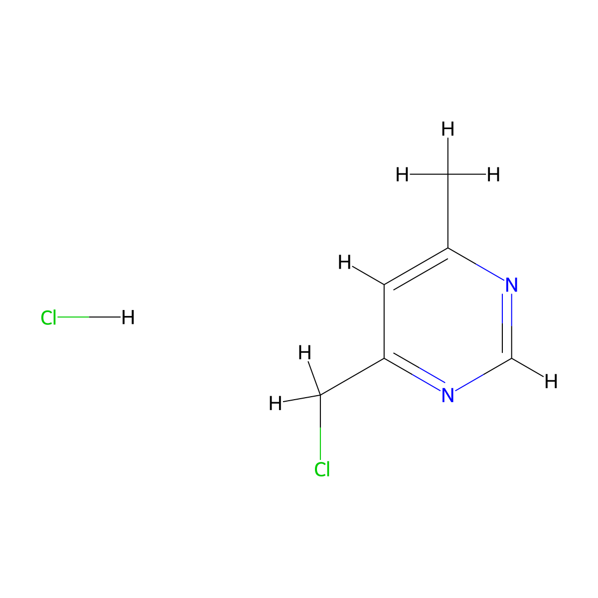4-(Chloromethyl)-6-methylpyrimidine hydrochloride molecular structure, CAS 1956335-44-6