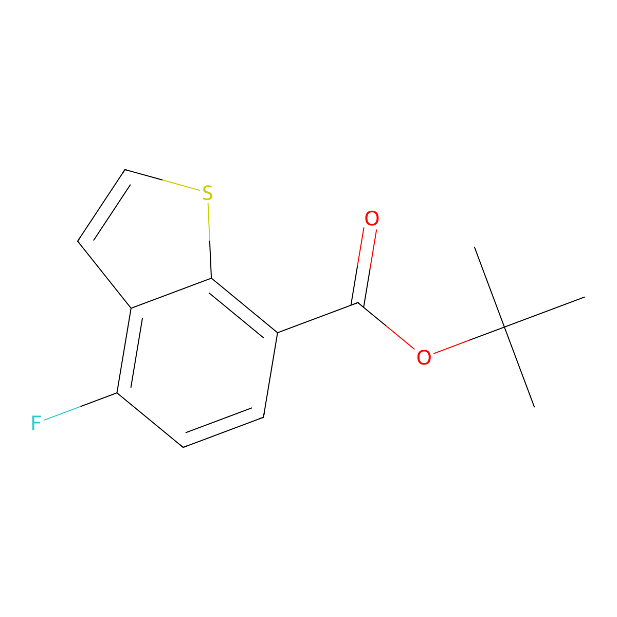tert-Butyl 4-fluorobenzo[b]thiophene-7-carboxylate molecular structure, CAS 1956335-45-7