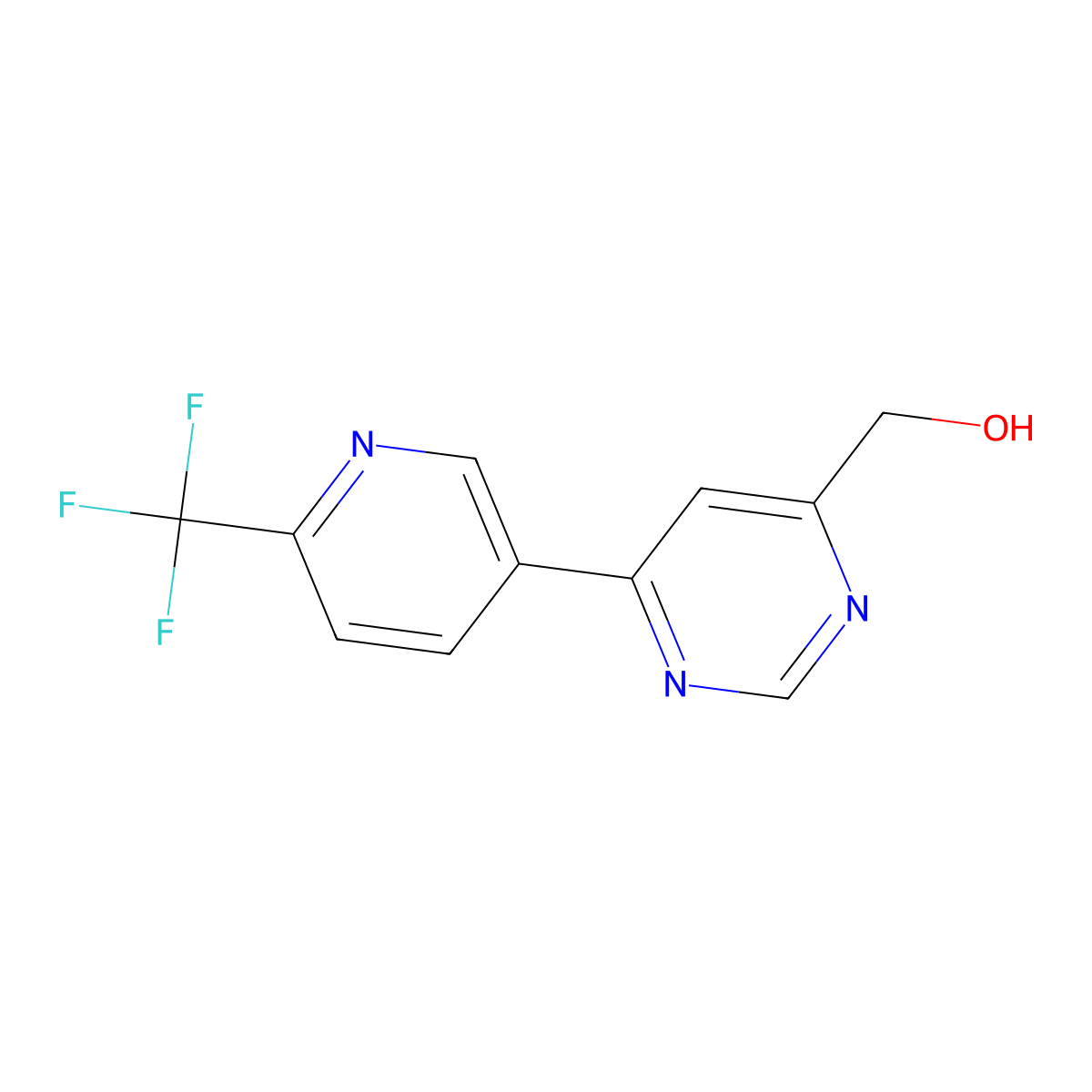 (6-(6-(Trifluoromethyl)pyridin-3-yl)pyrimidin-4-yl)methanol molecular structure, CAS 1956335-61-7