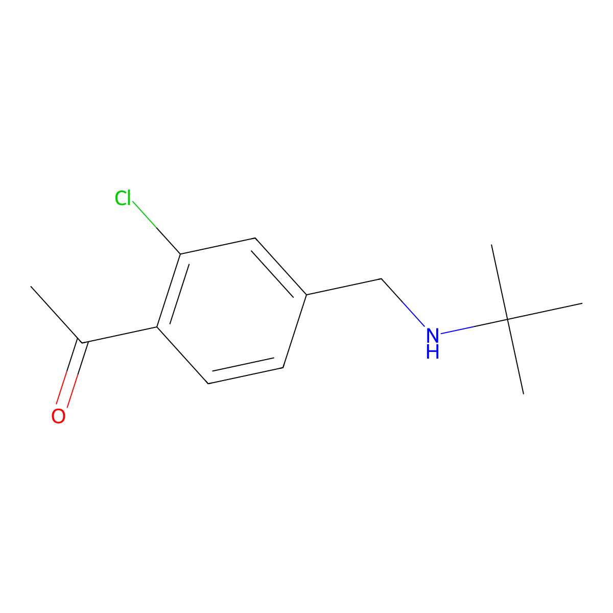 1-(4-((Tert-butylamino)methyl)-2-chlorophenyl)ethan-1-one molecular structure, CAS 1956335-67-3
