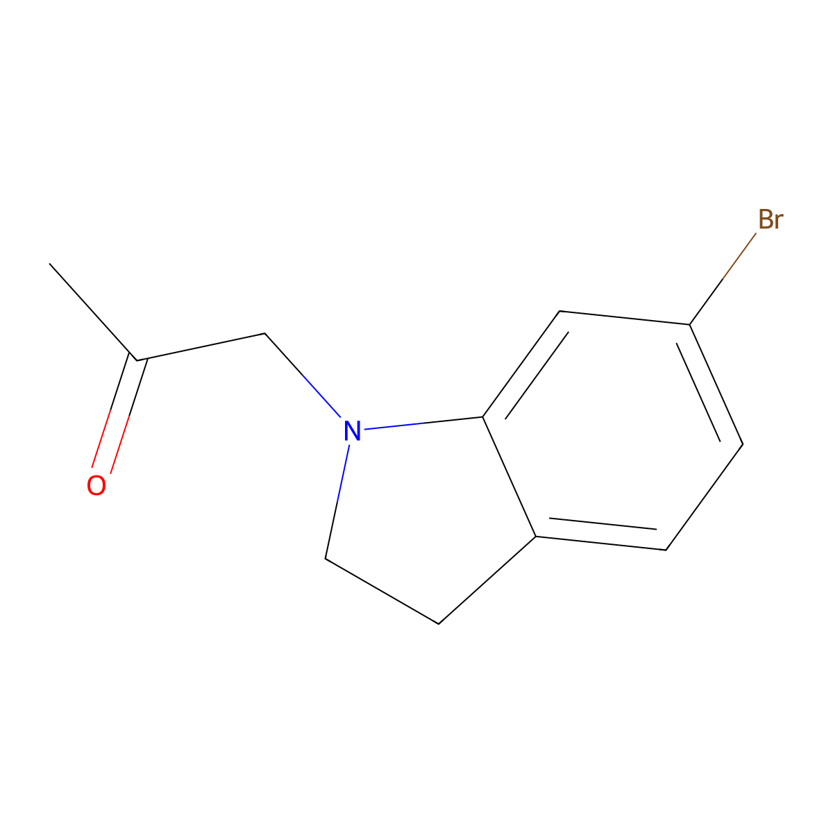 1-(6-Bromoindolin-1-yl)propan-2-one molecular structure, CAS 1956335-72-0