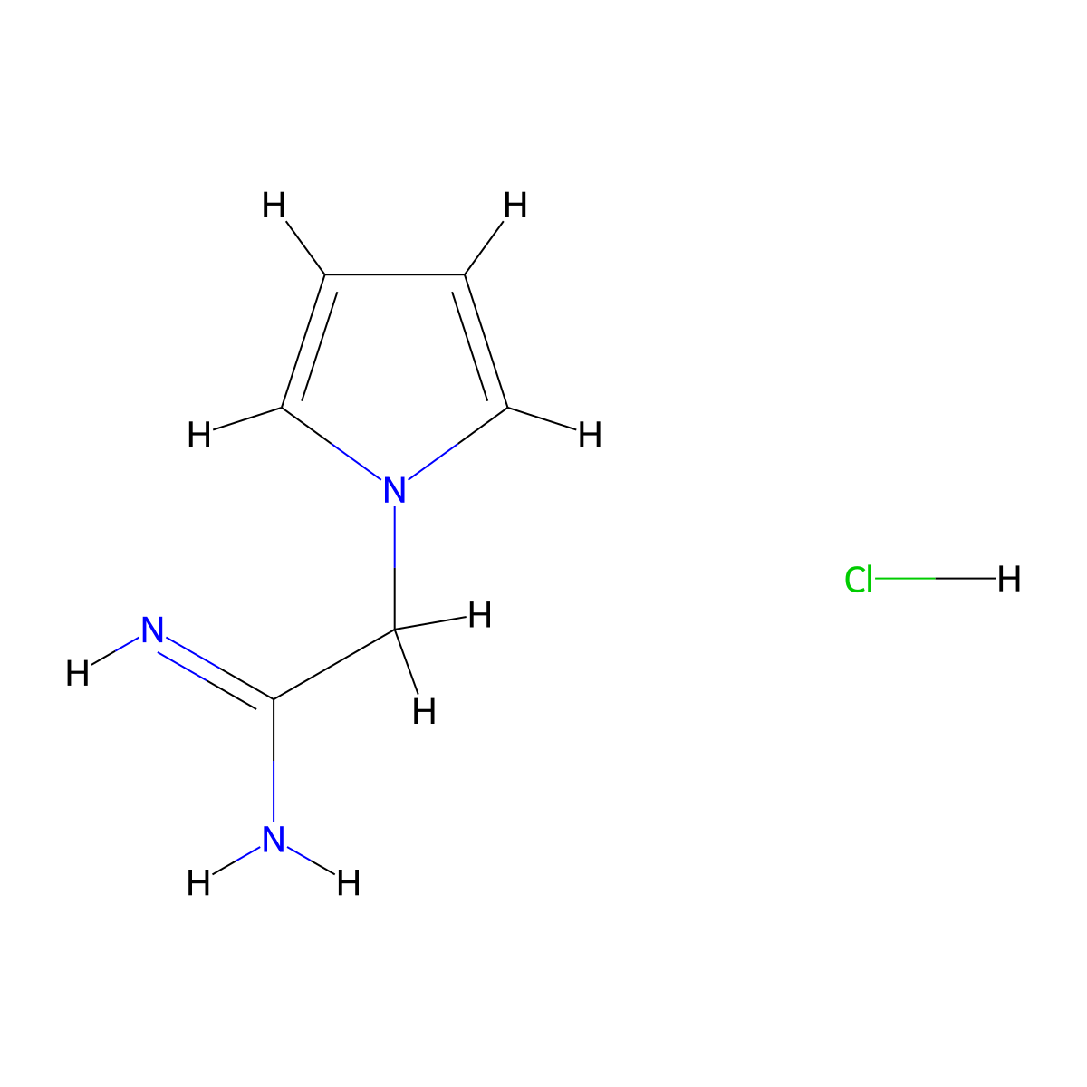 2-(1H-Pyrrol-1-yl)acetimidamide hydrochloride molecular structure, CAS 1956335-85-5