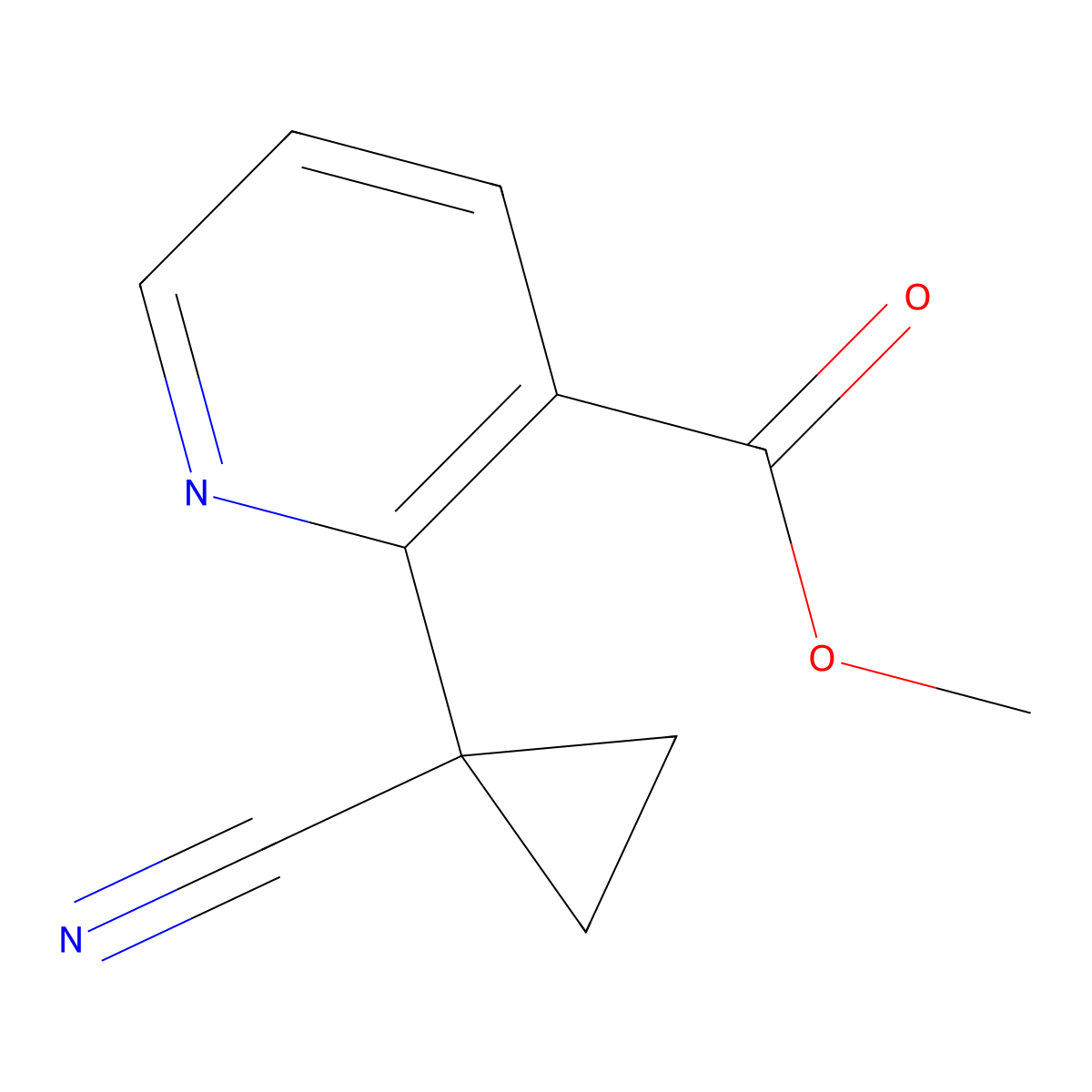 Methyl 2-(1-cyanocyclopropyl)nicotinate molecular structure, CAS 1956335-86-6