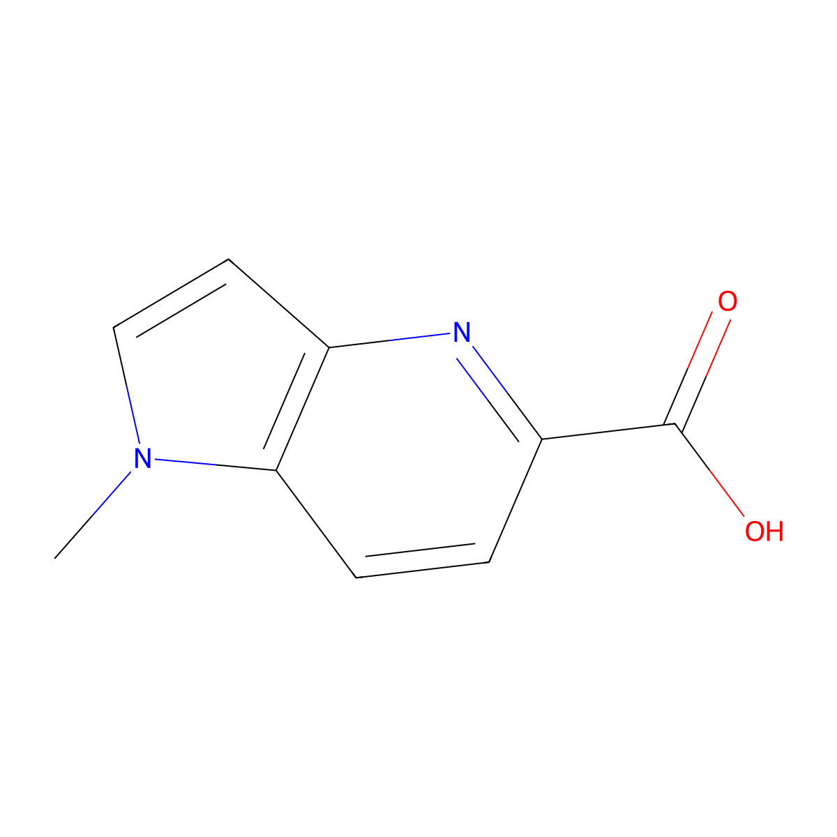 1-Methyl-1H-pyrrolo[3,2-b]pyridine-5-carboxylic acid molecular structure, CAS 1956335-96-8