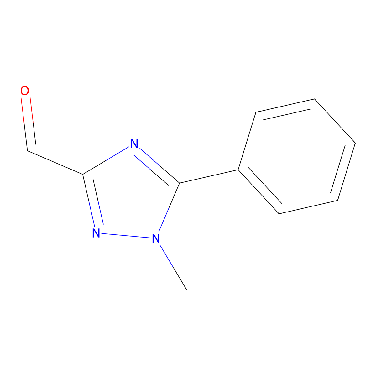 1-Methyl-5-phenyl-1H-1,2,4-triazole-3-carbaldehyde molecular structure, CAS 1956335-99-1