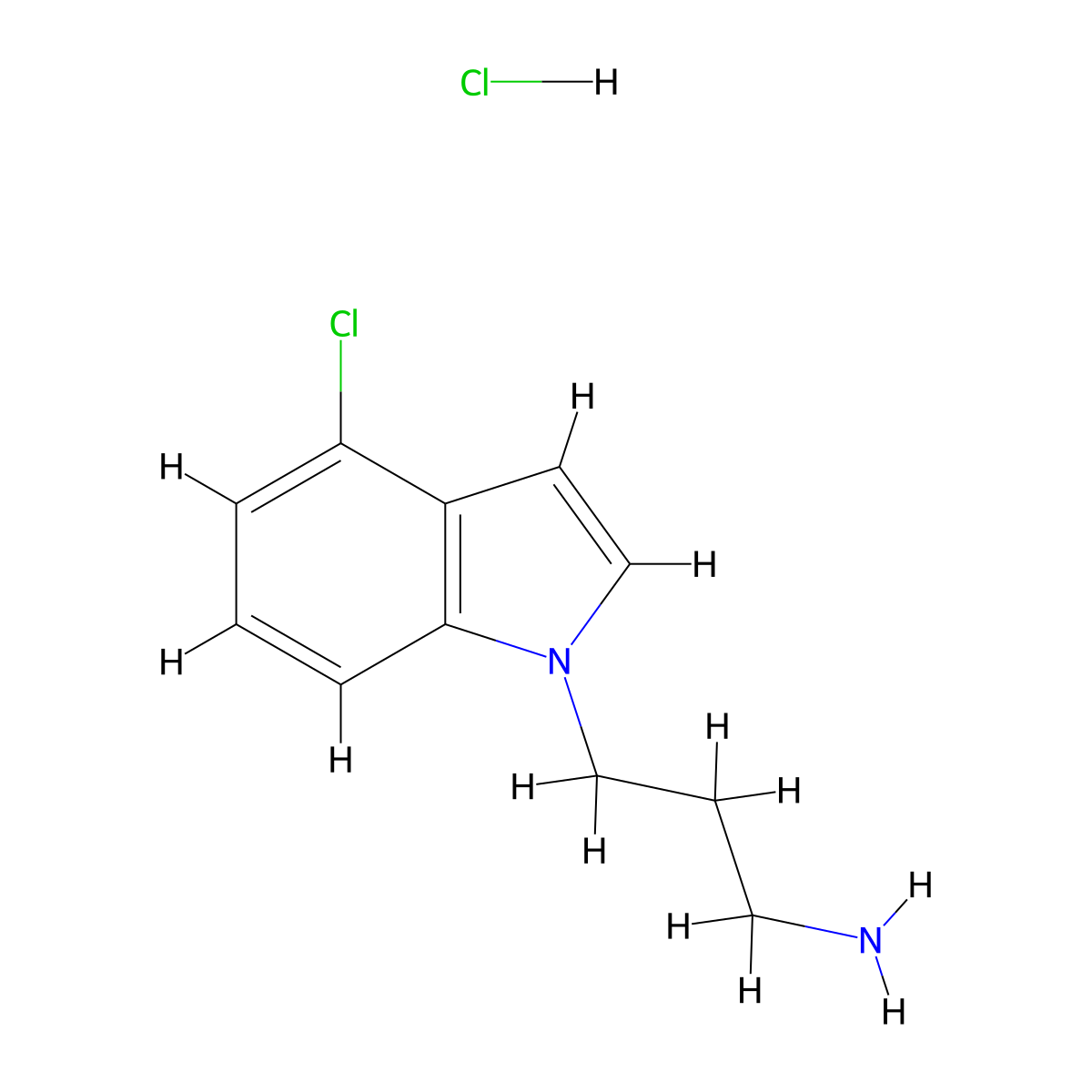 3-(4-Chloro-1H-indol-1-yl)propan-1-amine hydrochloride molecular structure, CAS 1956336-10-9