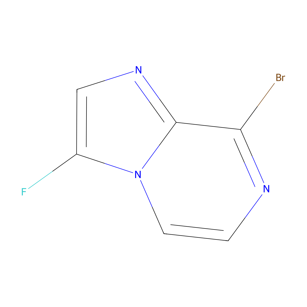 8-Bromo-3-fluoroimidazo[1,2-a]pyrazine molecular structure, CAS 1956339-18-6