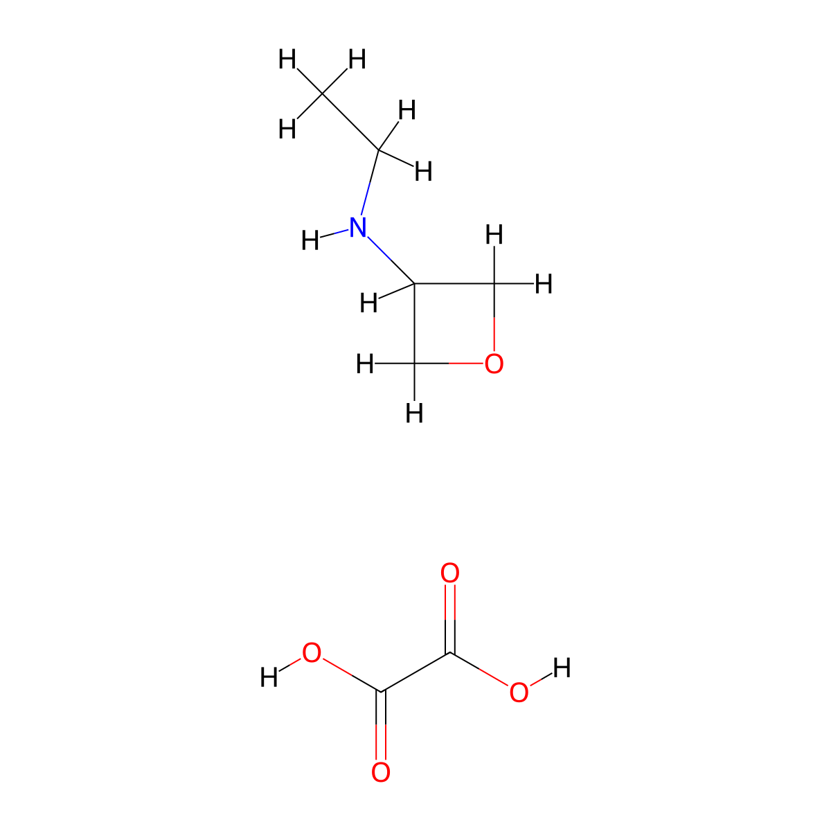 N-Ethyloxetan-3-amine oxalate molecular structure, CAS 1956340-16-1
