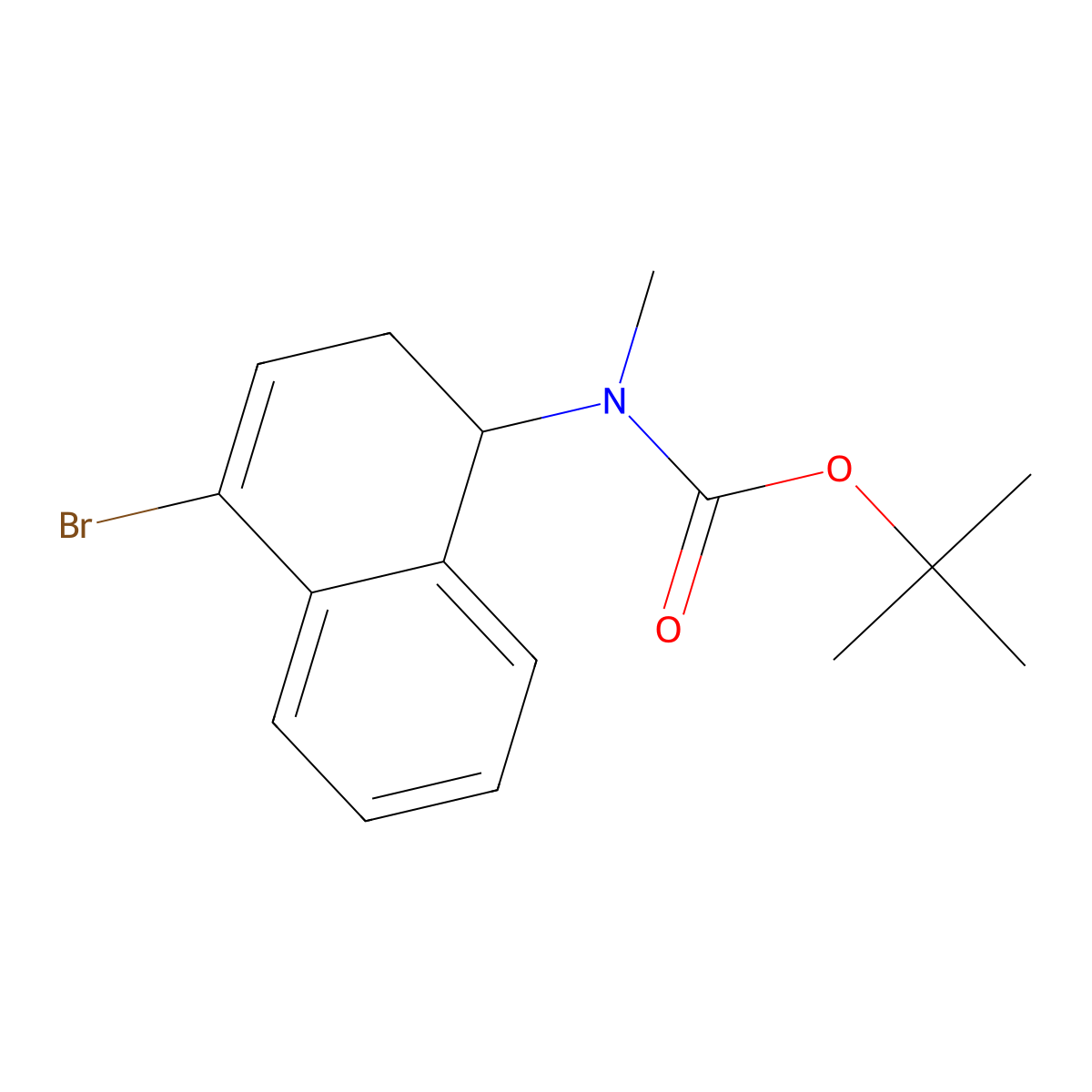 tert-Butyl (4-bromo-1,2-dihydronaphthalen-1-yl)(methyl)carbamate molecular structure, CAS 1956340-26-3