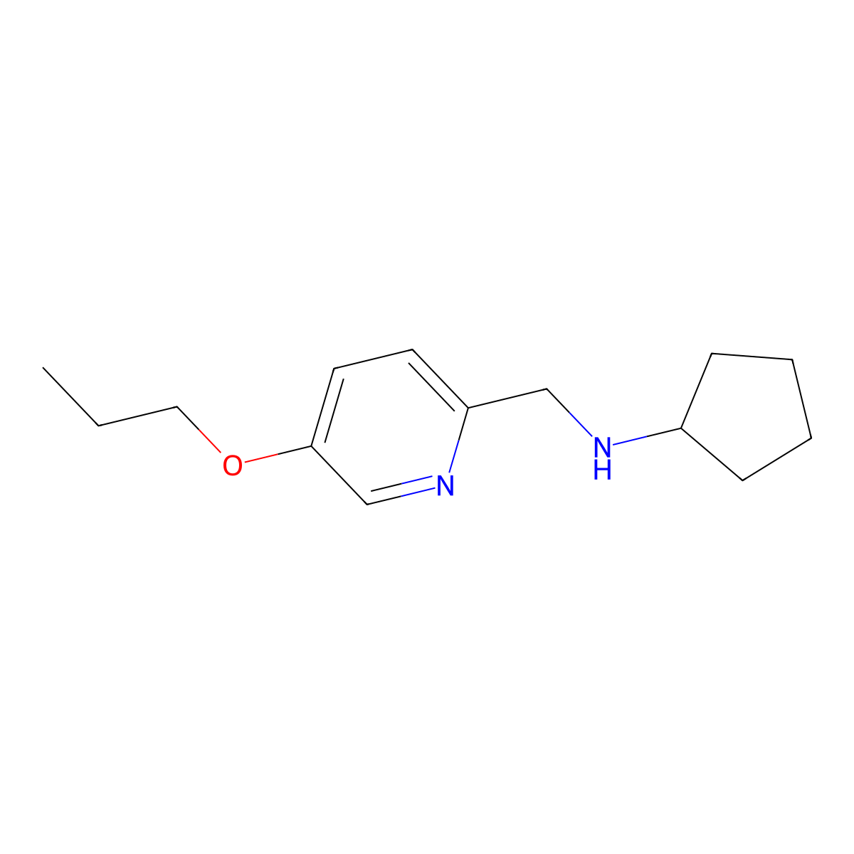 N-((5-Propoxypyridin-2-yl)methyl)cyclopentanamine molecular structure, CAS 1956340-28-5