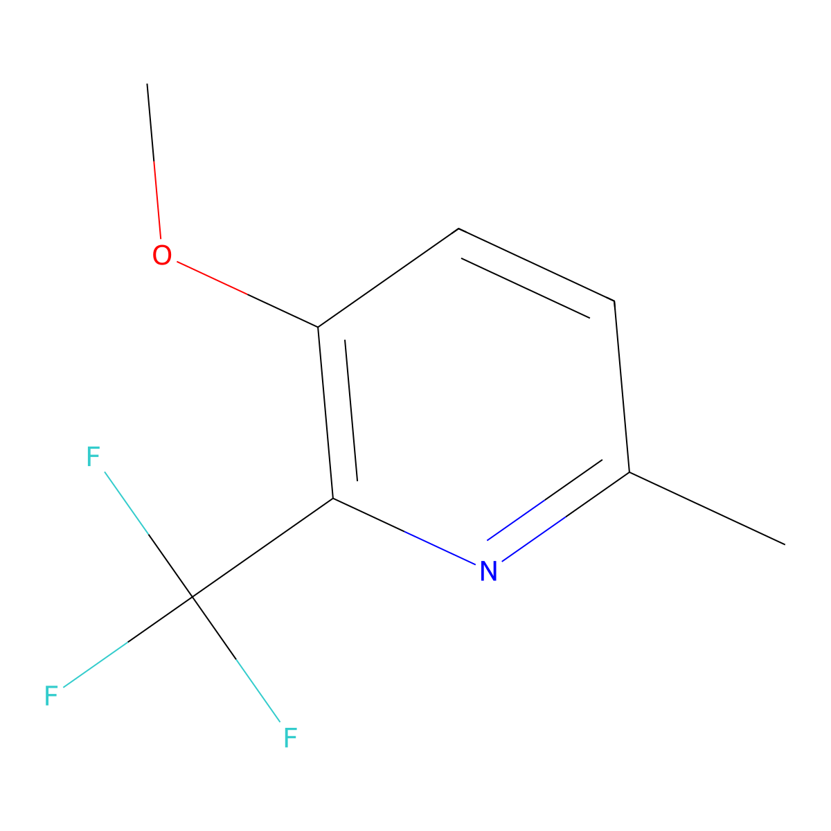 3-Methoxy-6-methyl-2-(trifluoromethyl)pyridine molecular structure, CAS 1956340-30-9