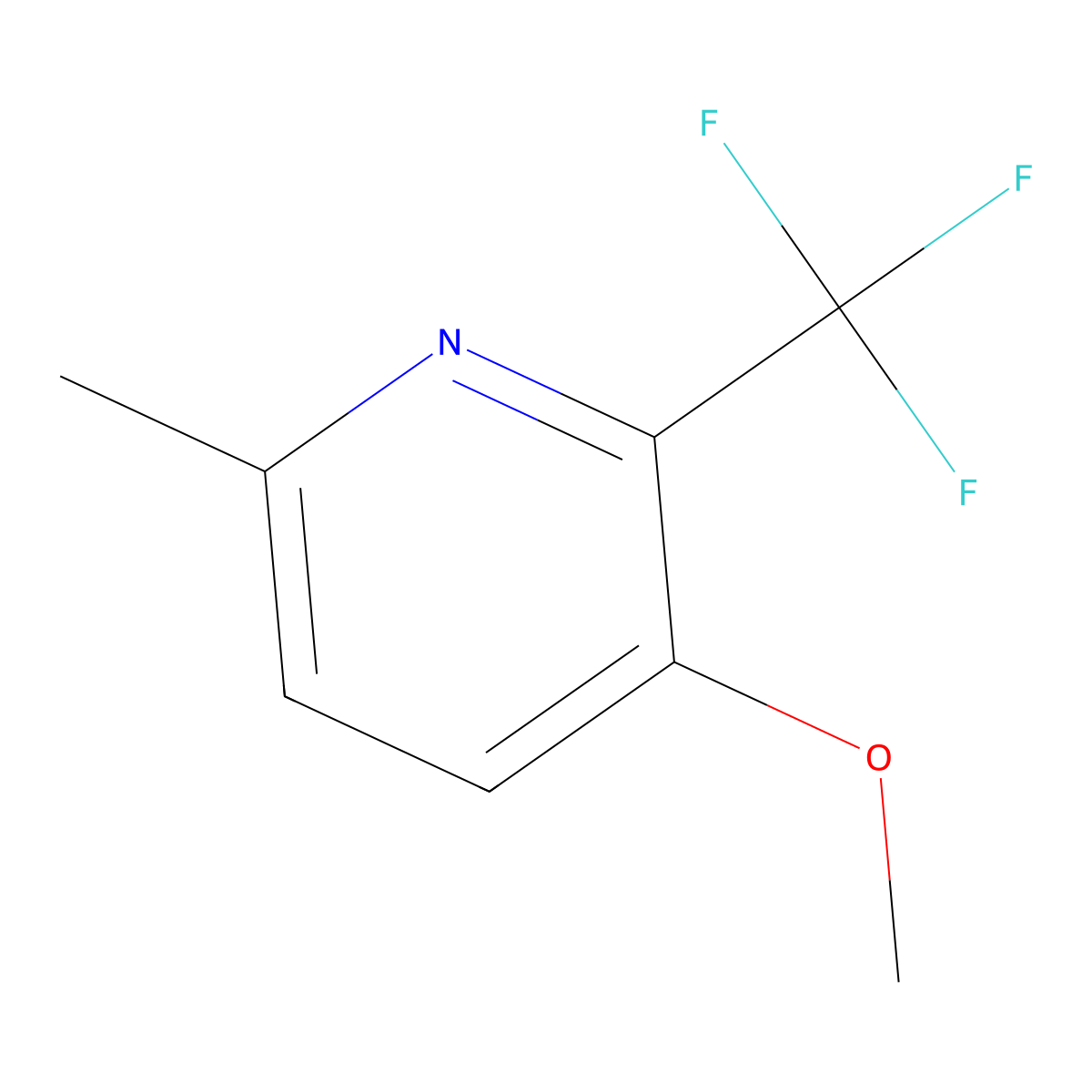 3-Methoxy-6-methyl-2-(trifluoromethyl)pyridine molecular structure, CAS 1956340-30-9