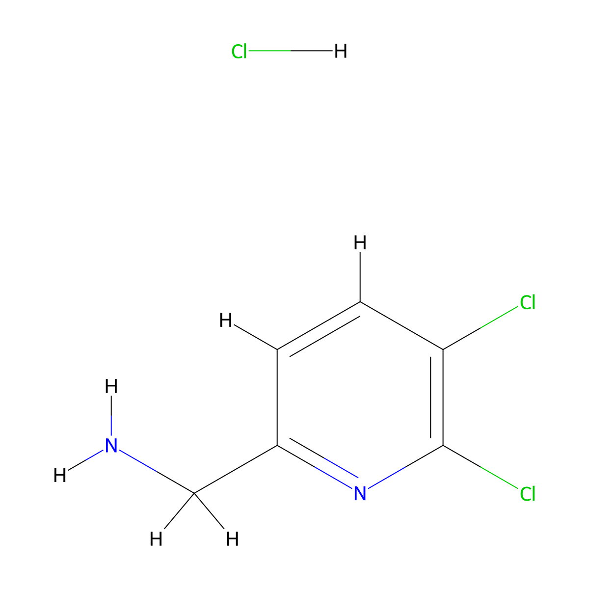 (5,6-Dichloropyridin-2-yl)methanamine hydrochloride molecular structure, CAS 1956340-36-5