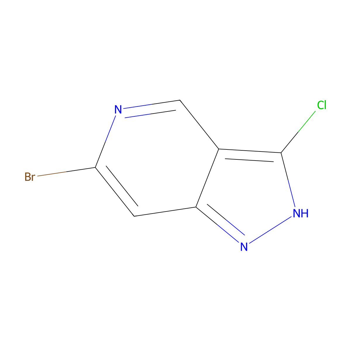 6-Bromo-3-chloro-1H-pyrazolo[4,3-c]pyridine molecular structure, CAS 1956340-38-7