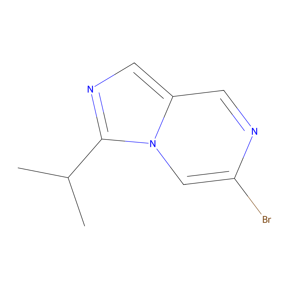 6-Bromo-3-isopropylimidazo[1,5-a]pyrazine molecular structure, CAS 1956340-59-2