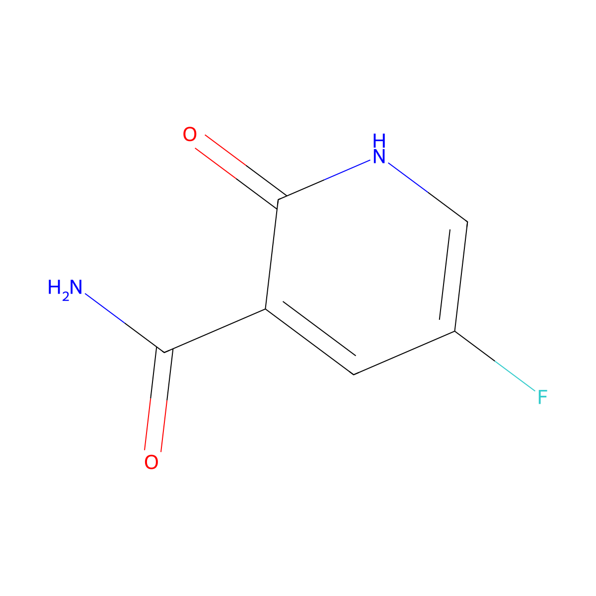 5-Fluoro-2-oxo-1,2-dihydropyridine-3-carboxamide molecular structure, CAS 1956340-92-3