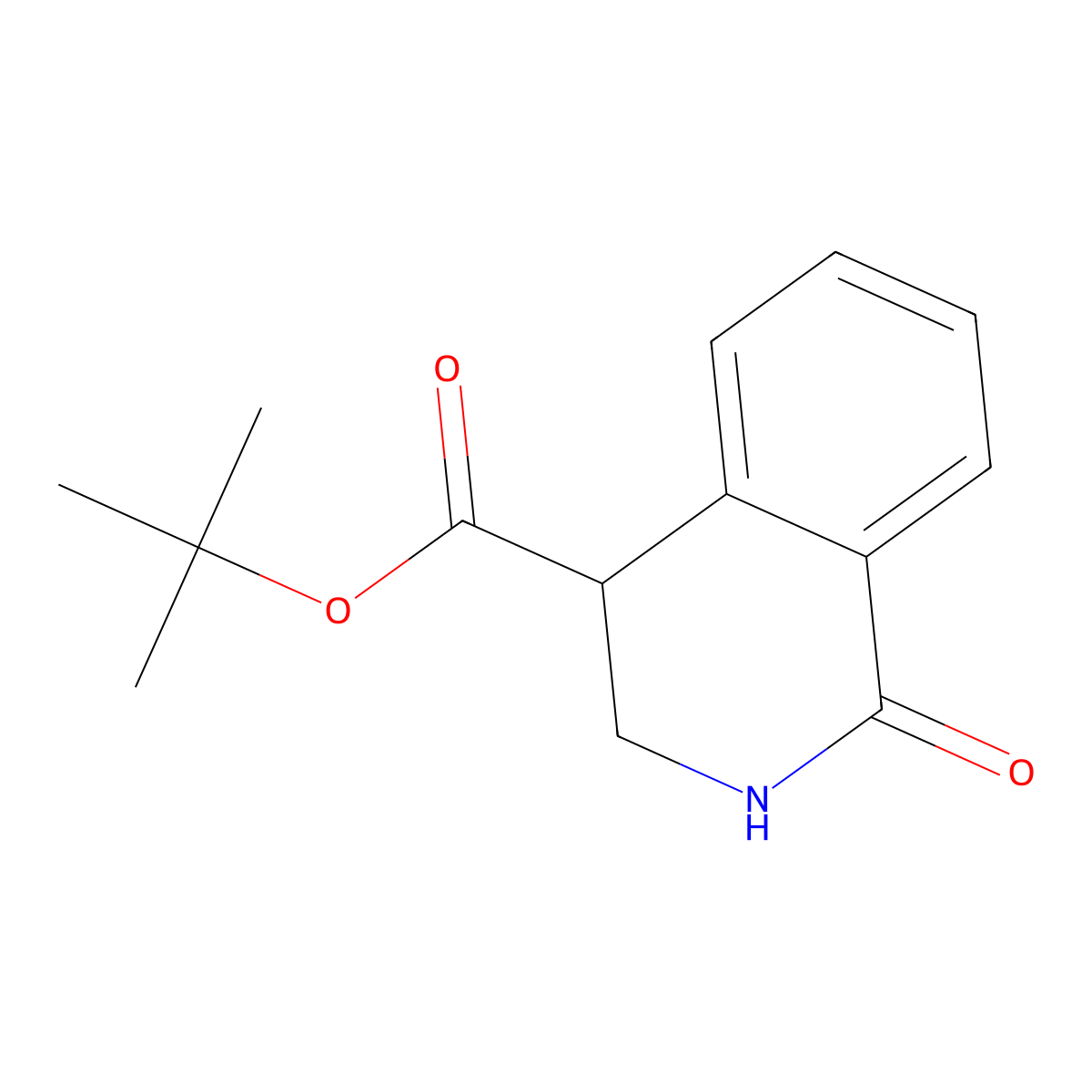 tert-Butyl 1-oxo-1,2,3,4-tetrahydroisoquinoline-4-carboxylate molecular structure, CAS 1956340-95-6