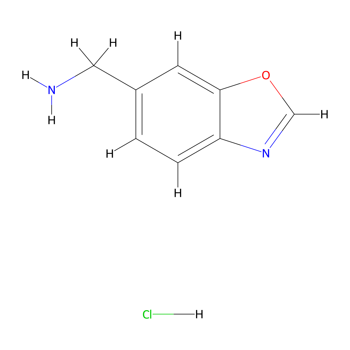 6-(Aminomethyl)benzoxazole Hydrochloride molecular structure, CAS 1956341-07-3