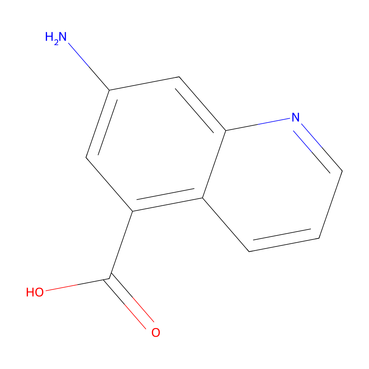 7-Aminoquinoline-5-carboxylic acid molecular structure, CAS 1956341-10-8