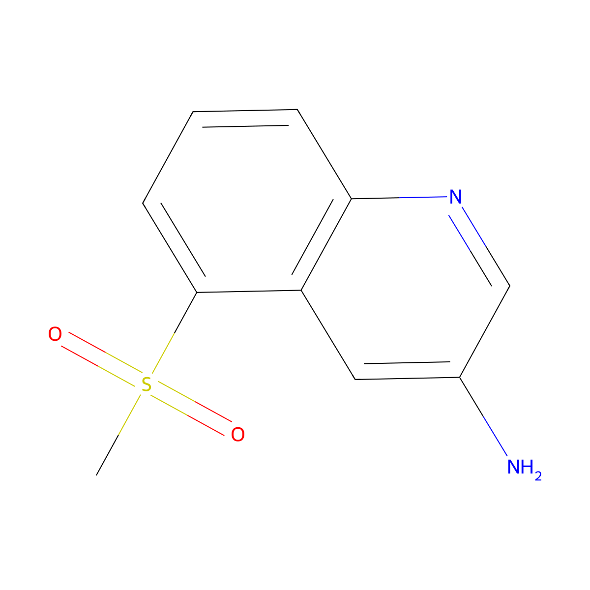 5-(Methylsulfonyl)quinolin-3-amine molecular structure, CAS 1956341-17-5