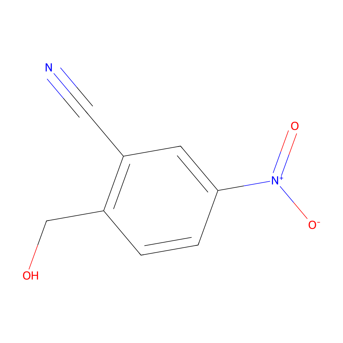 2-(Hydroxymethyl)-5-nitrobenzonitrile molecular structure, CAS 1956341-18-6