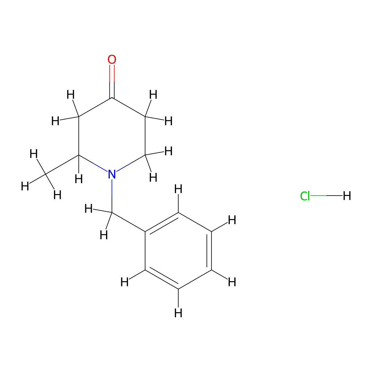 N-Benzyl-2-methylpiperidin-4-one hcl molecular structure, CAS 1956341-35-7