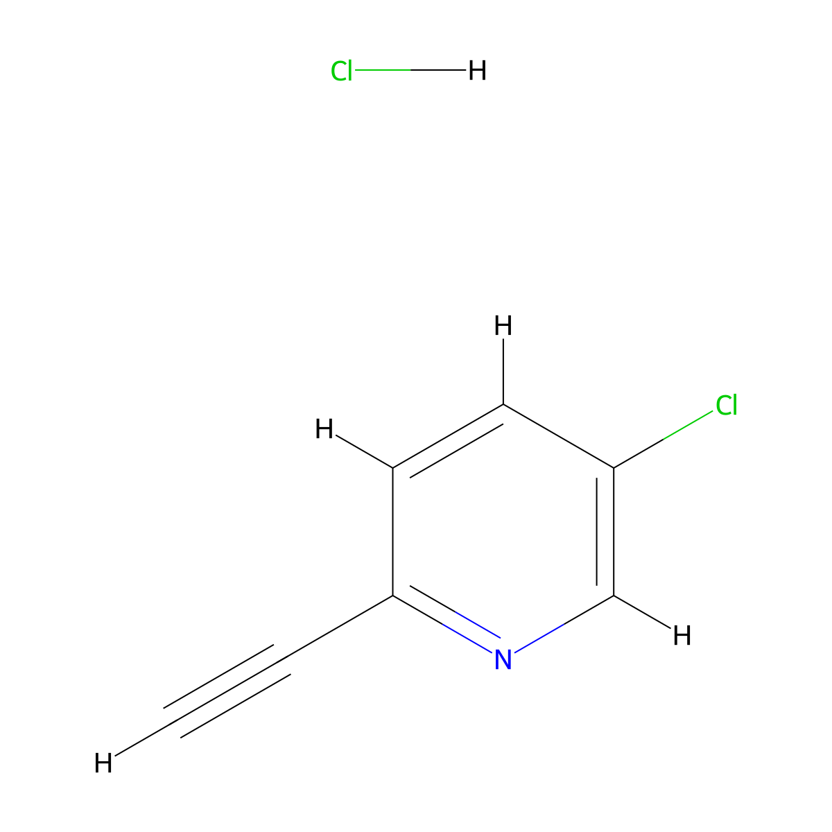 5-Chloro-2-ethynylpyridine hydrochloride molecular structure, CAS 1956341-52-8
