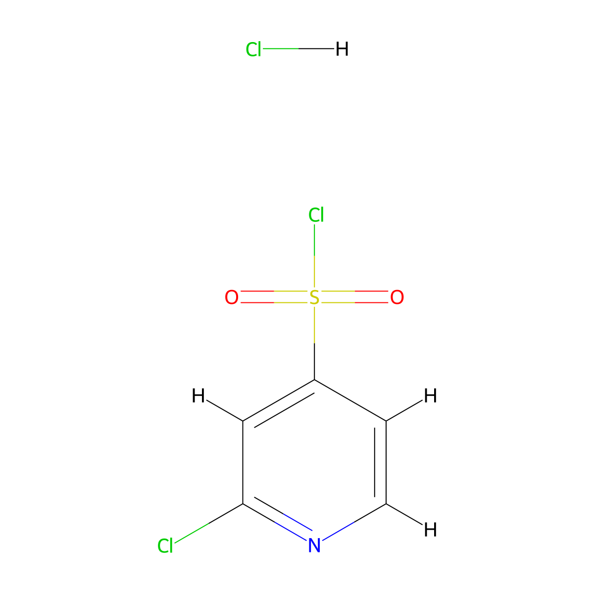 2-Chloropyridine-4-sulfonyl chloride hydrochloride molecular structure, CAS 1956341-80-2