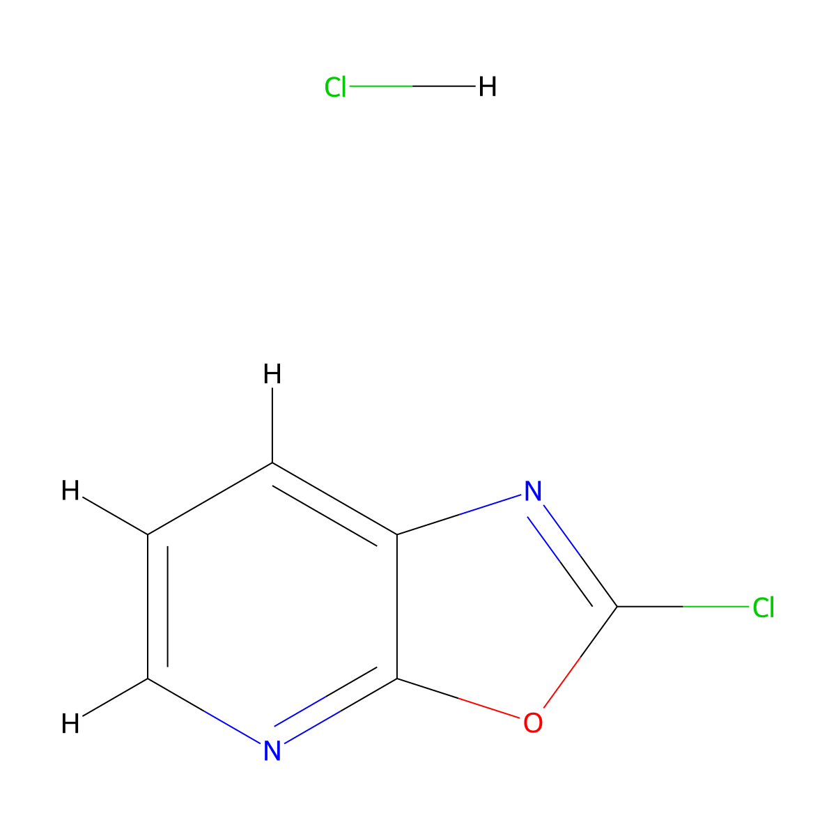 2-Chlorooxazolo[5,4-b]pyridine hydrochloride molecular structure, CAS 1956341-87-9