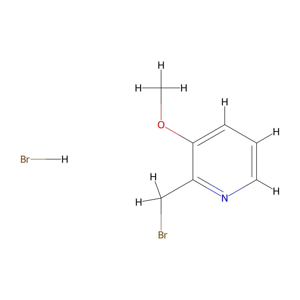 2-(Bromomethyl)-3-methoxypyridine hydrobromide molecular structure, CAS 1956341-91-5