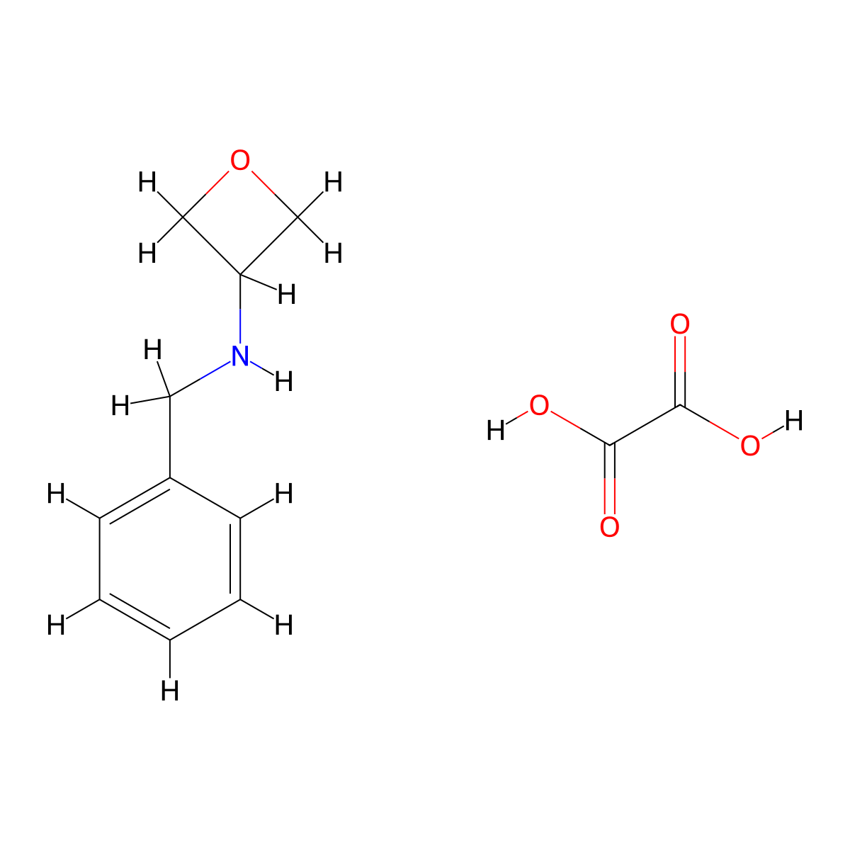 N-Benzyloxetan-3-amine oxalate molecular structure, CAS 1956341-96-0