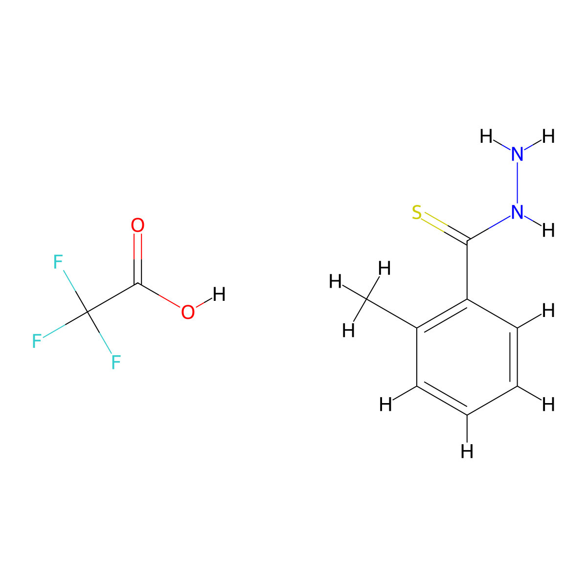 2-Methylbenzothiohydrazide 2,2,2-trifluoroacetate molecular structure, CAS 1956354-66-7