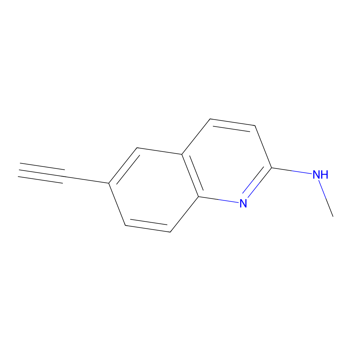 6-Ethynyl-N-methylquinolin-2-amine molecular structure, CAS 1956354-68-9
