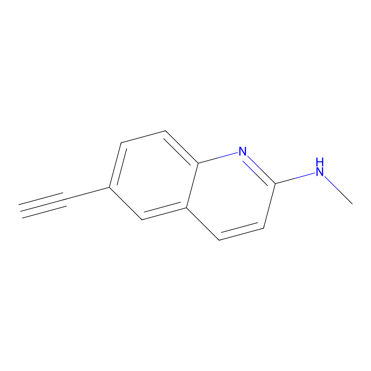 6-Ethynyl-N-methylquinolin-2-amine molecular structure, CAS 1956354-68-9
