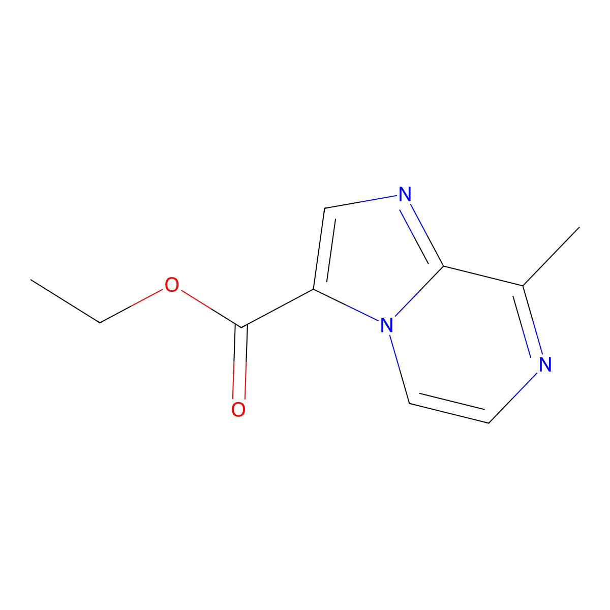 Ethyl 8-methylimidazo[1,2-a]pyrazine-3-carboxylate molecular structure, CAS 1956354-81-6