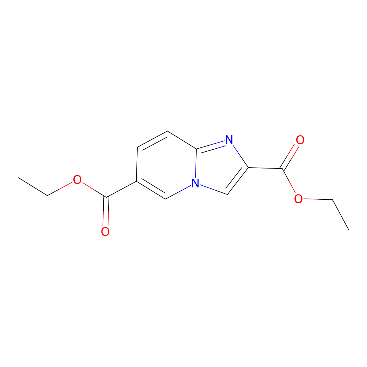 Diethyl imidazo[1,2-a]pyridine-2,6-dicarboxylate molecular structure, CAS 1956354-97-4