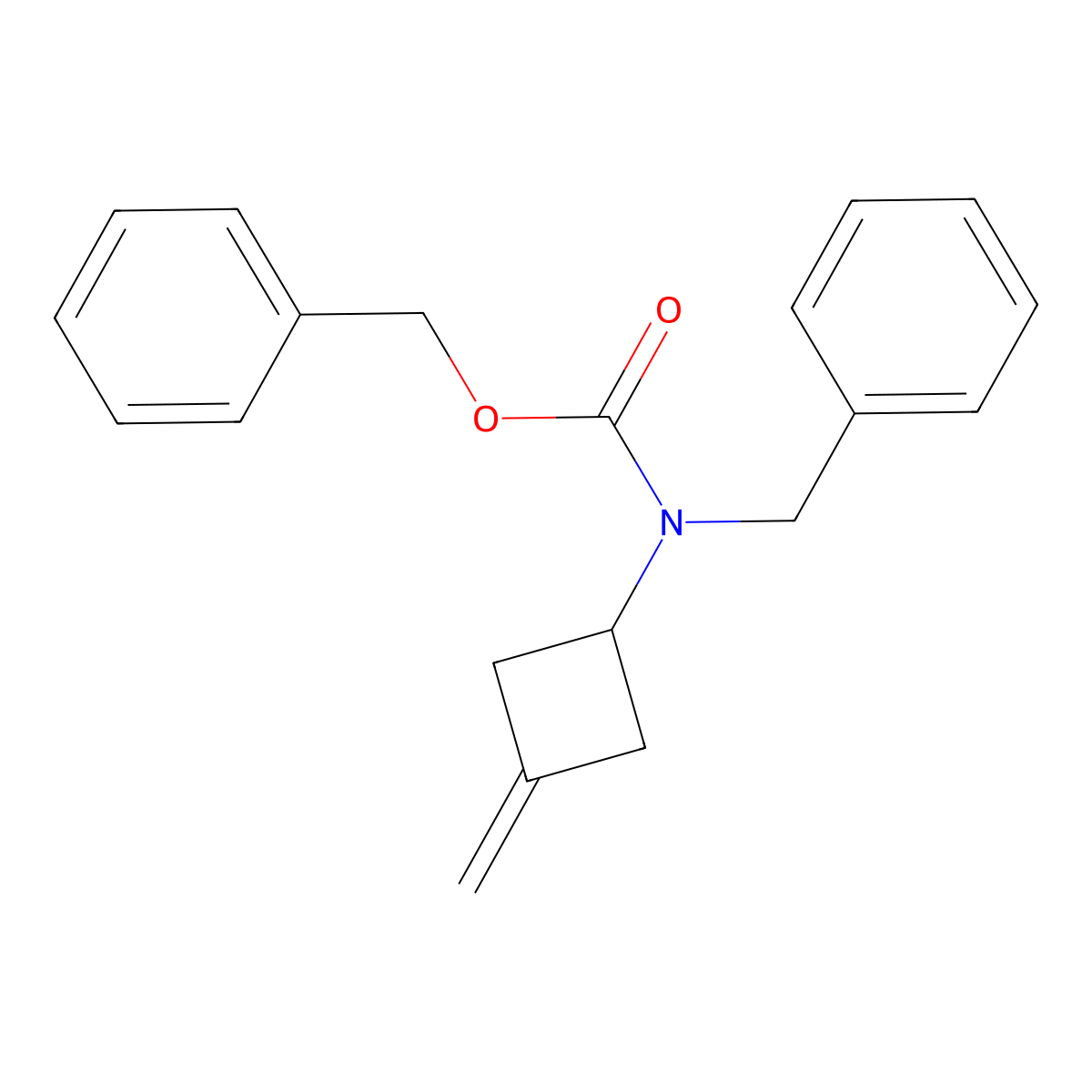 Benzyl benzyl(3-methylenecyclobutyl)carbamate molecular structure, CAS 1956355-09-1