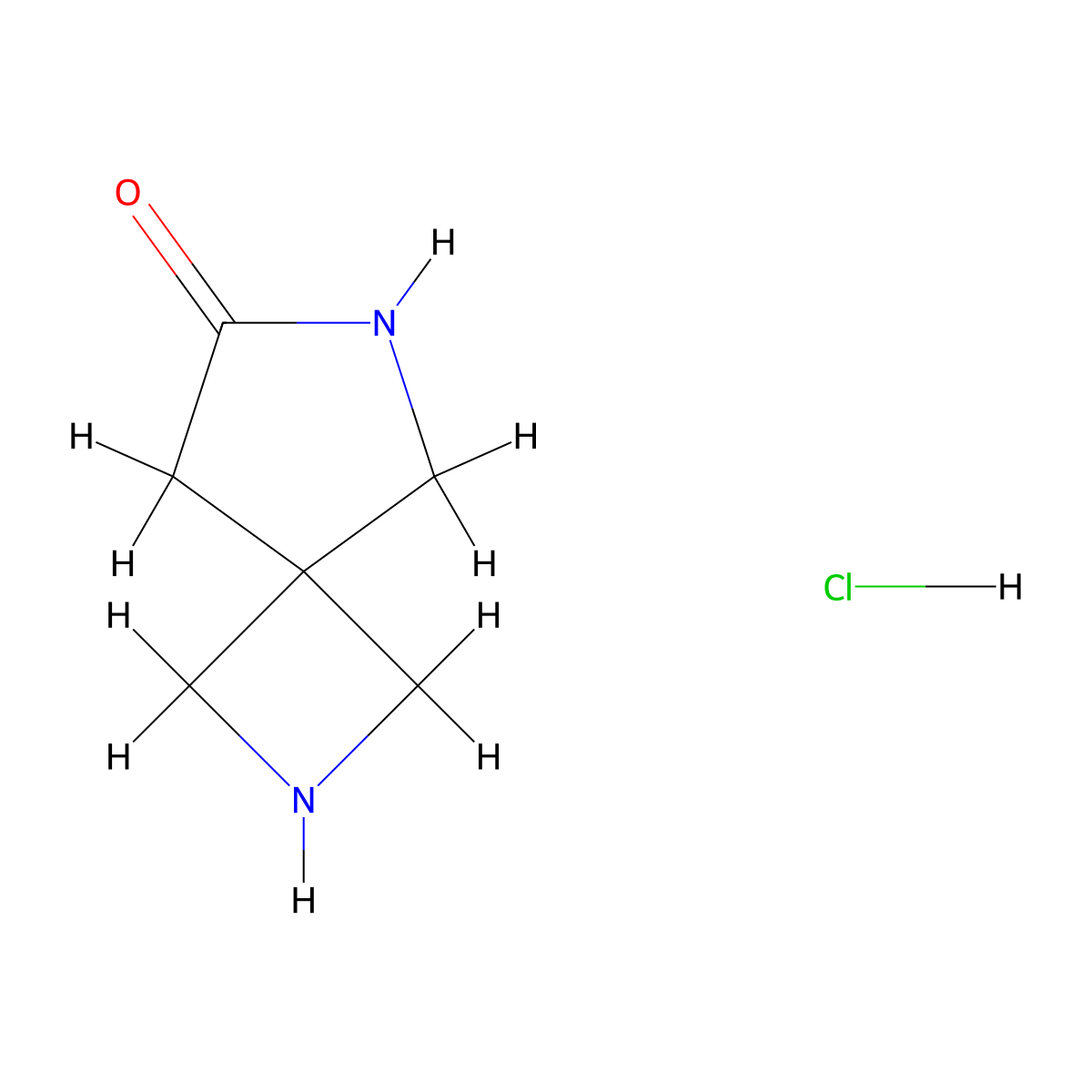 2,6-Diazaspiro[3.4]octan-7-one hydrochloride molecular structure, CAS 1956355-12-6