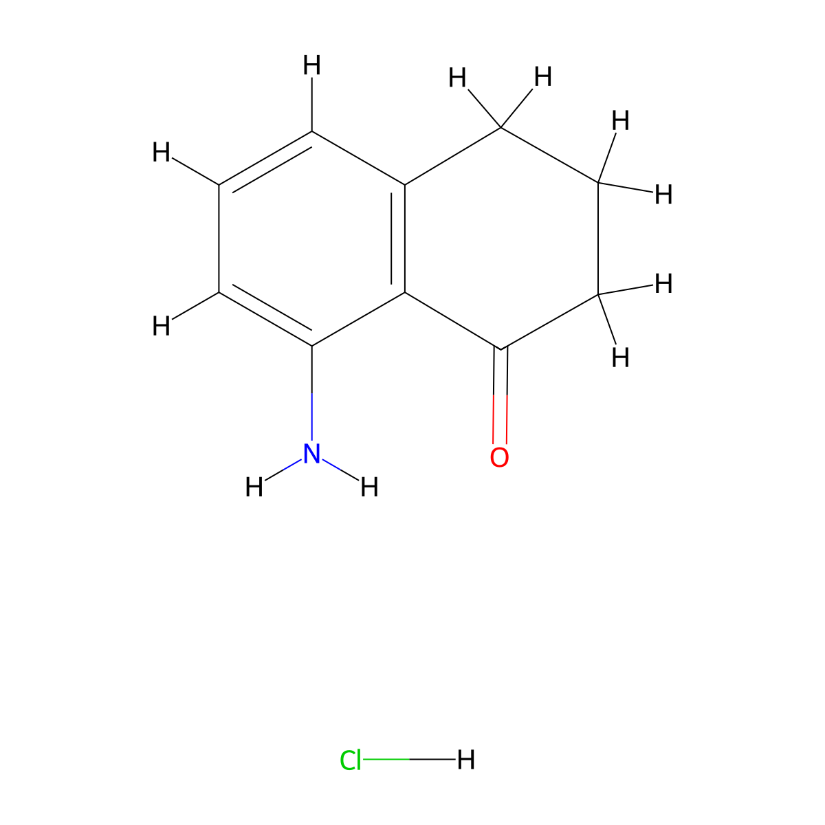 8-Amino-3,4-dihydronaphthalen-1(2H)-one hydrochloride molecular structure, CAS 1956355-20-6