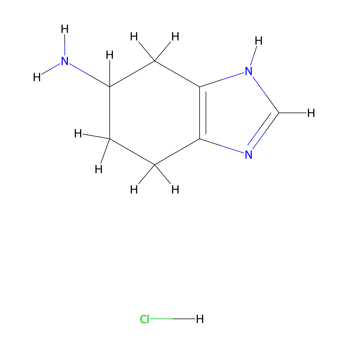 4,5,6,7-Tetrahydro-1H-benzo[d]imidazol-5-amine hydrochloride molecular structure, CAS 1956355-26-2