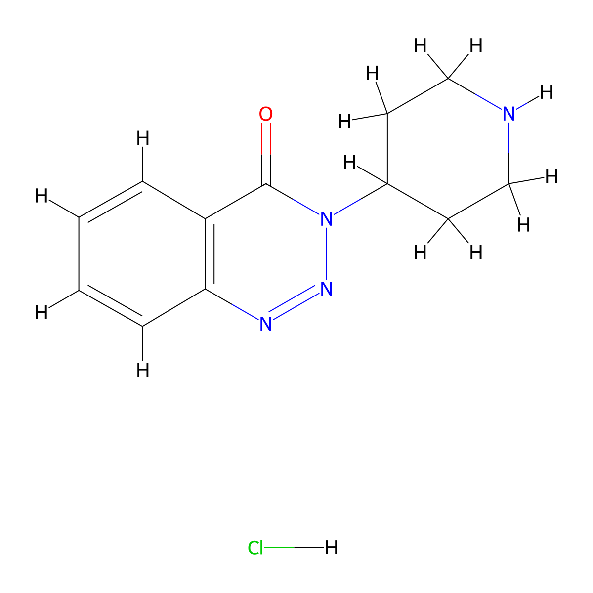 3-(Piperidin-4-yl)benzo[d][1,2,3]triazin-4(3H)-one hydrochloride molecular structure, CAS 1956355-38-6