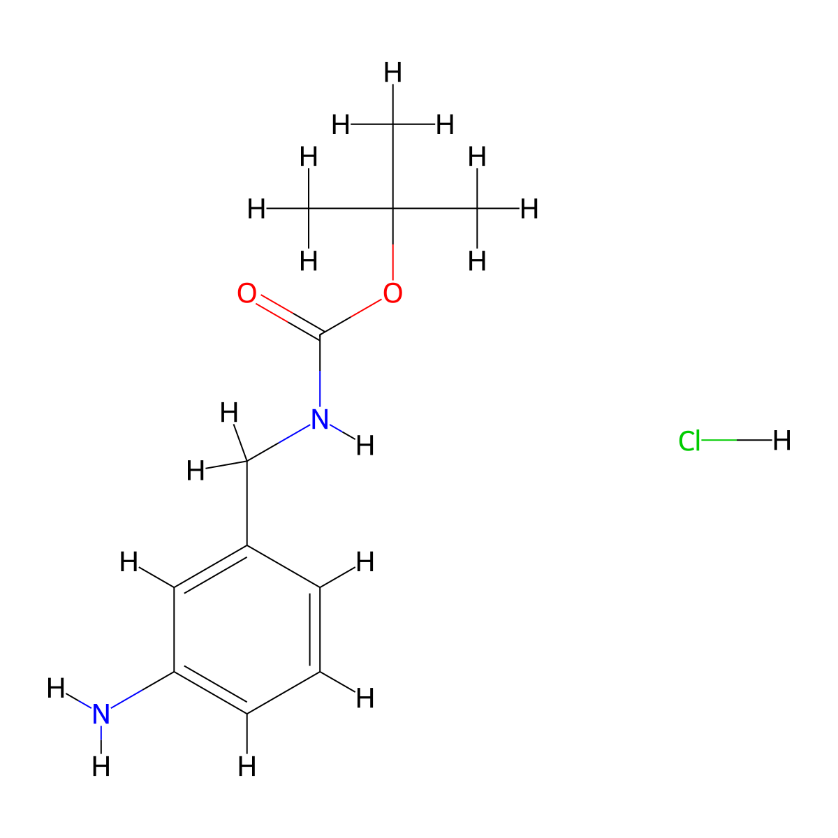 tert-Butyl 3-aminobenzylcarbamate hydrochloride molecular structure, CAS 1956355-80-8
