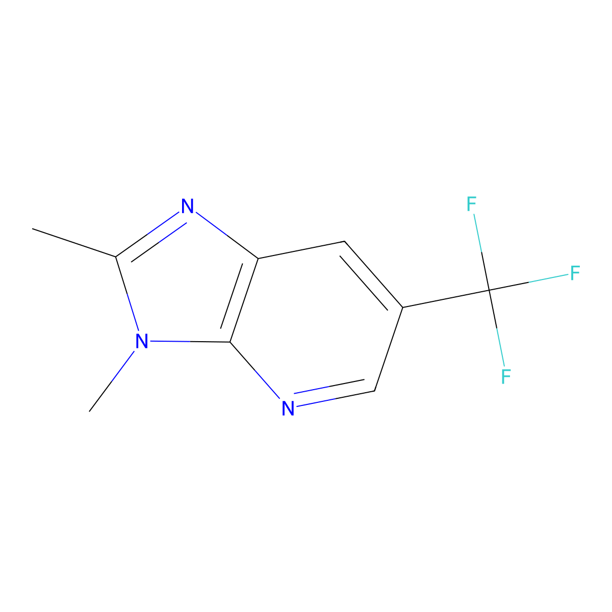 2,3-Dimethyl-6-(trifluoromethyl)-3H-imidazo[4,5-b]pyridine molecular structure, CAS 1956356-14-1