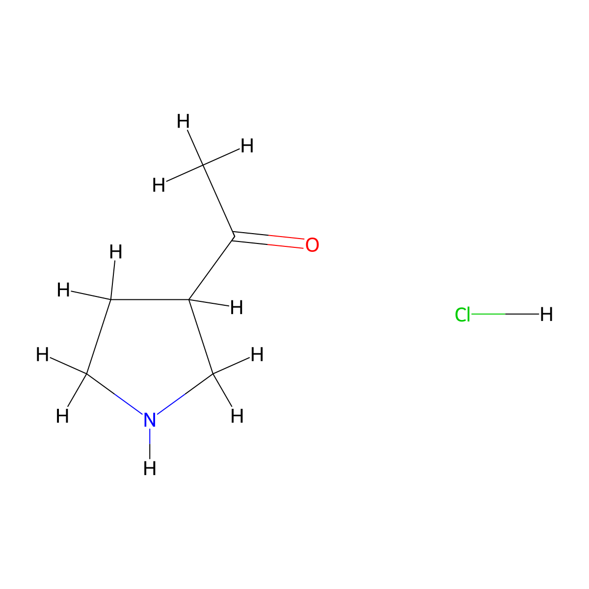 1-(Pyrrolidin-3-yl)ethanone hydrochloride molecular structure, CAS 1956364-14-9