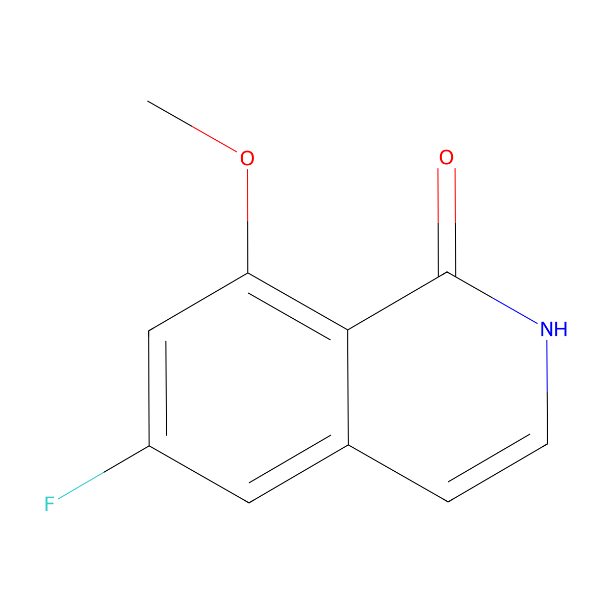 6-Fluoro-8-methoxyisoquinolin-1-ol molecular structure, CAS 1956364-42-3