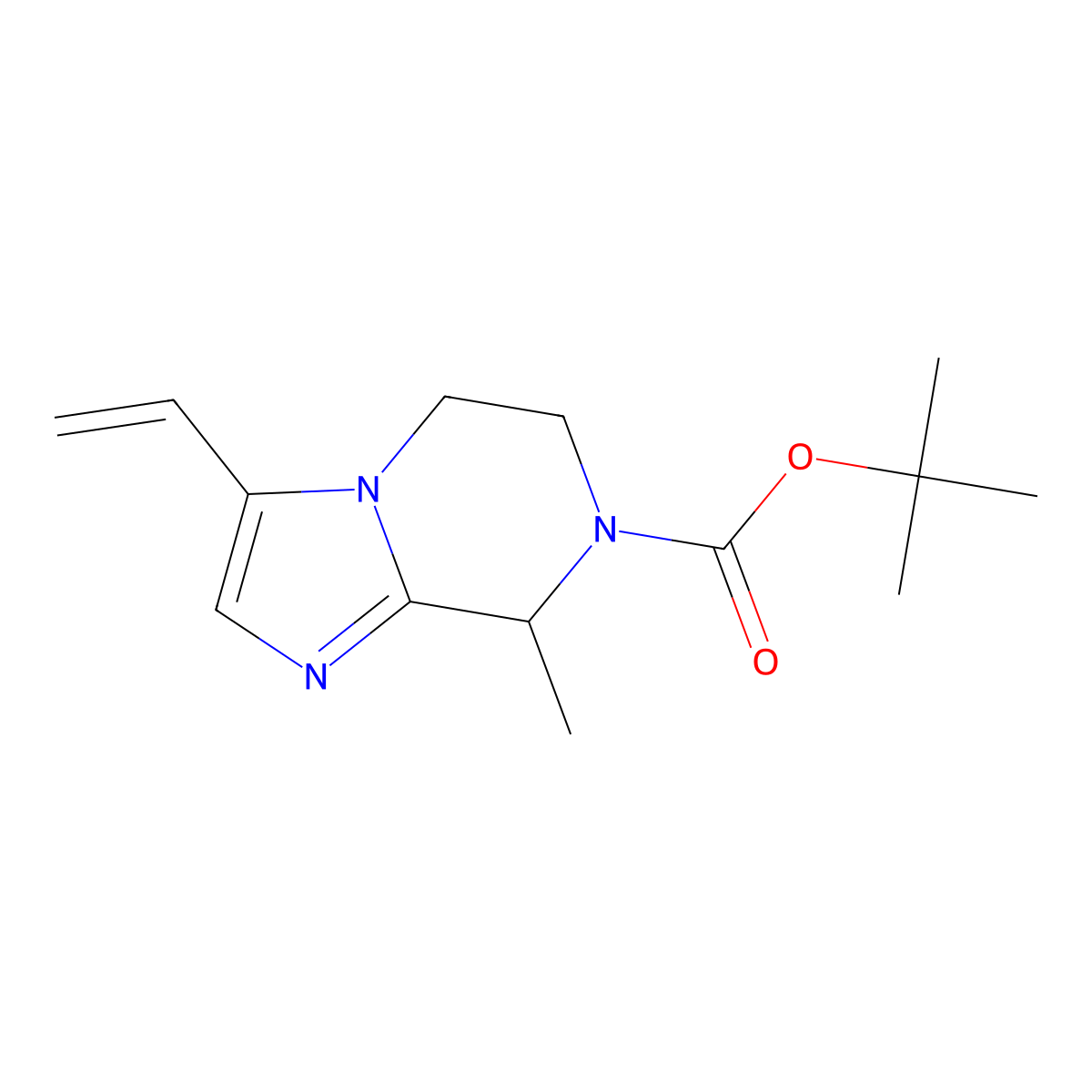 tert-Butyl 8-methyl-3-vinyl-5,6-dihydroimidazo[1,2-a]pyrazine-7(8H)-carboxylate molecular structure, CAS 1956364-47-8