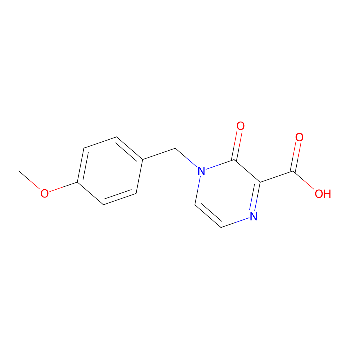 4-(4-Methoxybenzyl)-3-oxo-3,4-dihydropyrazine-2-carboxylic acid molecular structure, CAS 1956364-53-6